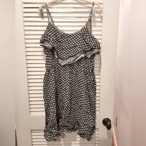 Xhilaration Mini Tank Dress Black and White Pattern XXL